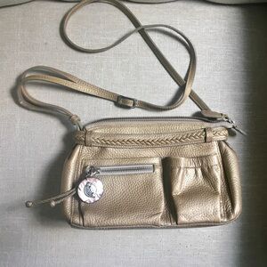 Brighton Gold Crossbody Bag with Metallic Finish